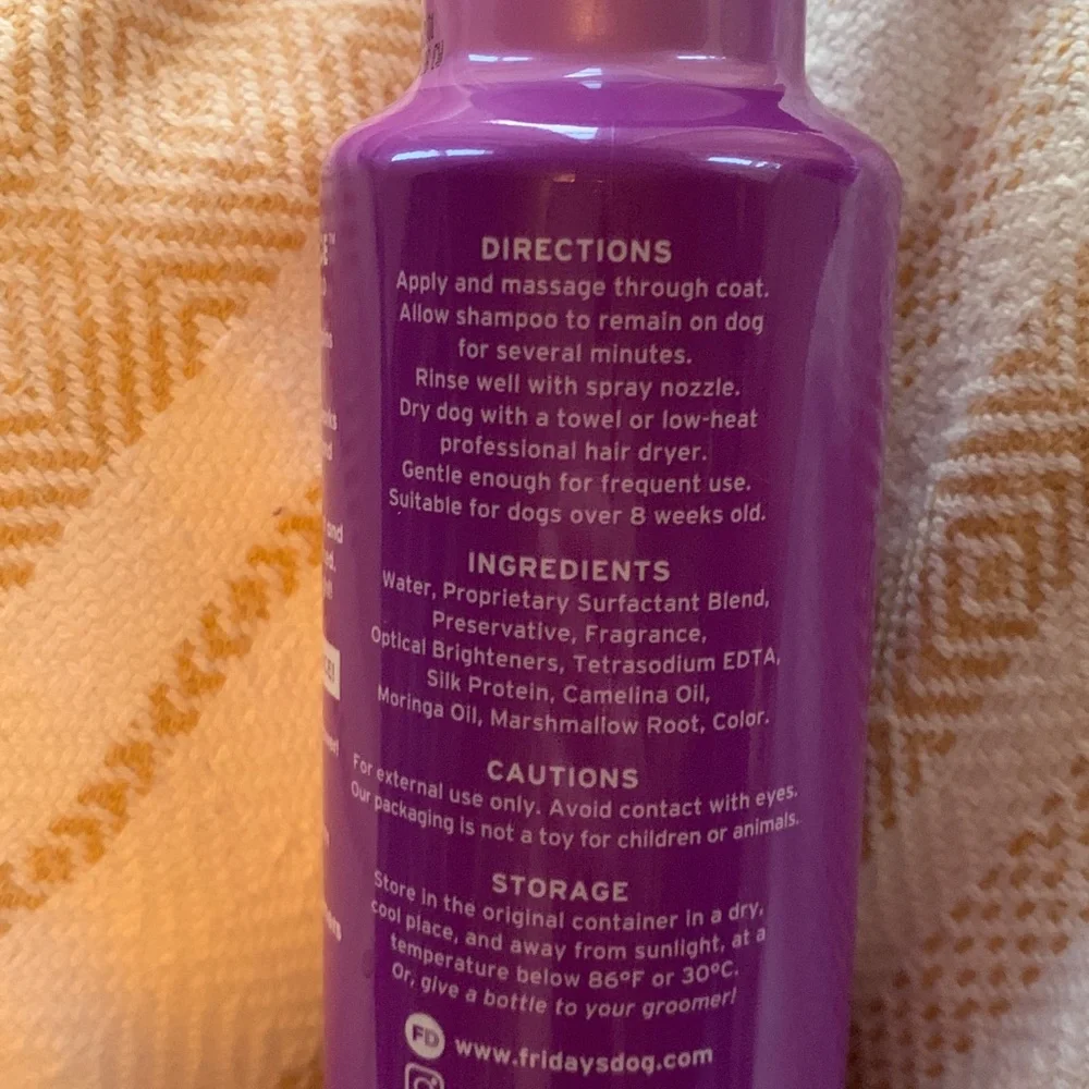 Friday’s Dog Mega Brilliance Whitening Shampoo 12 fl oz